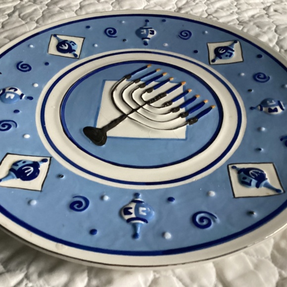 THE JACOB ROSENTHAL JUDAICA COLLECTION HANUKKAH LARGE SERVING PLATTER - Picture 3 of 8